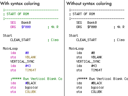 Syntax Coloring